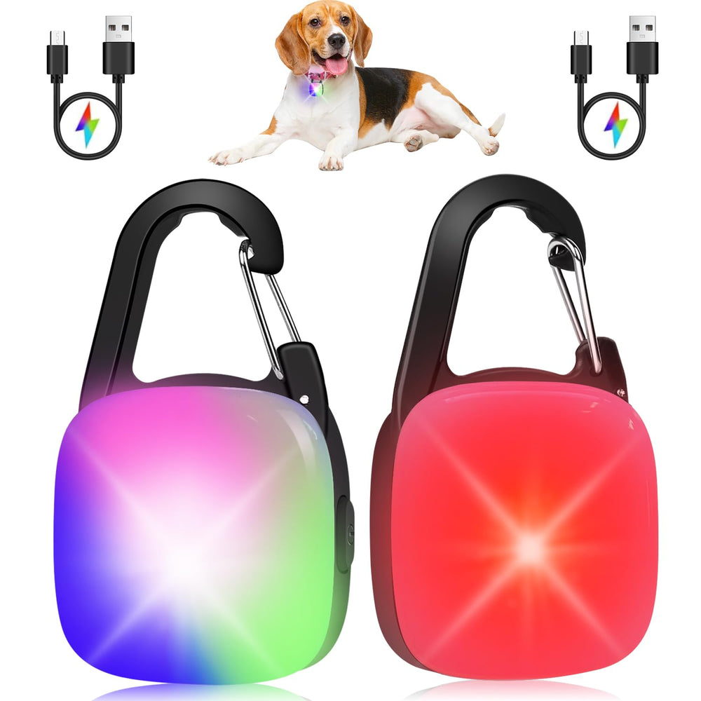 PUPKOLI collier chien lumineux 2 packs, visibilité nocturne renforcée.