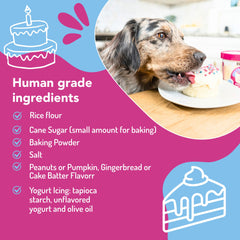 Puppy Cake Cuppy Cake coffret 2-pack, parfait pour fêtes canines.