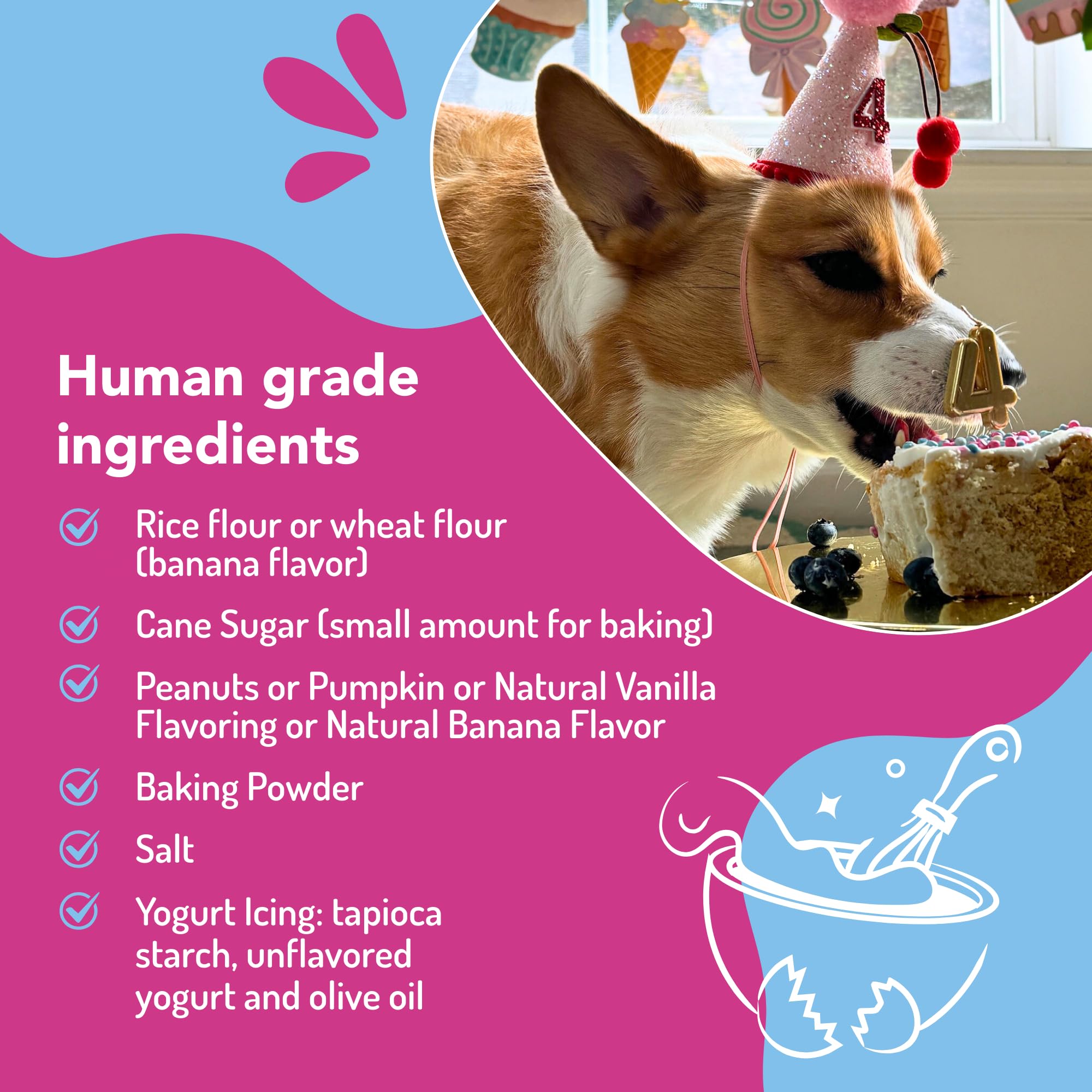 Puppy Cake emballage-pratique, facile a ouvrir et utiliser.