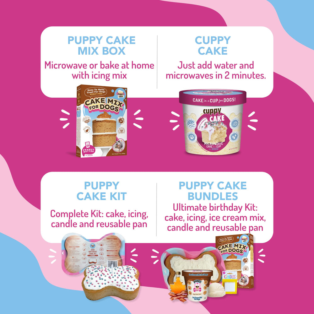 Fabriqué aux États-Unis, Puppy Cake Cuppy Cake depuis 2007.