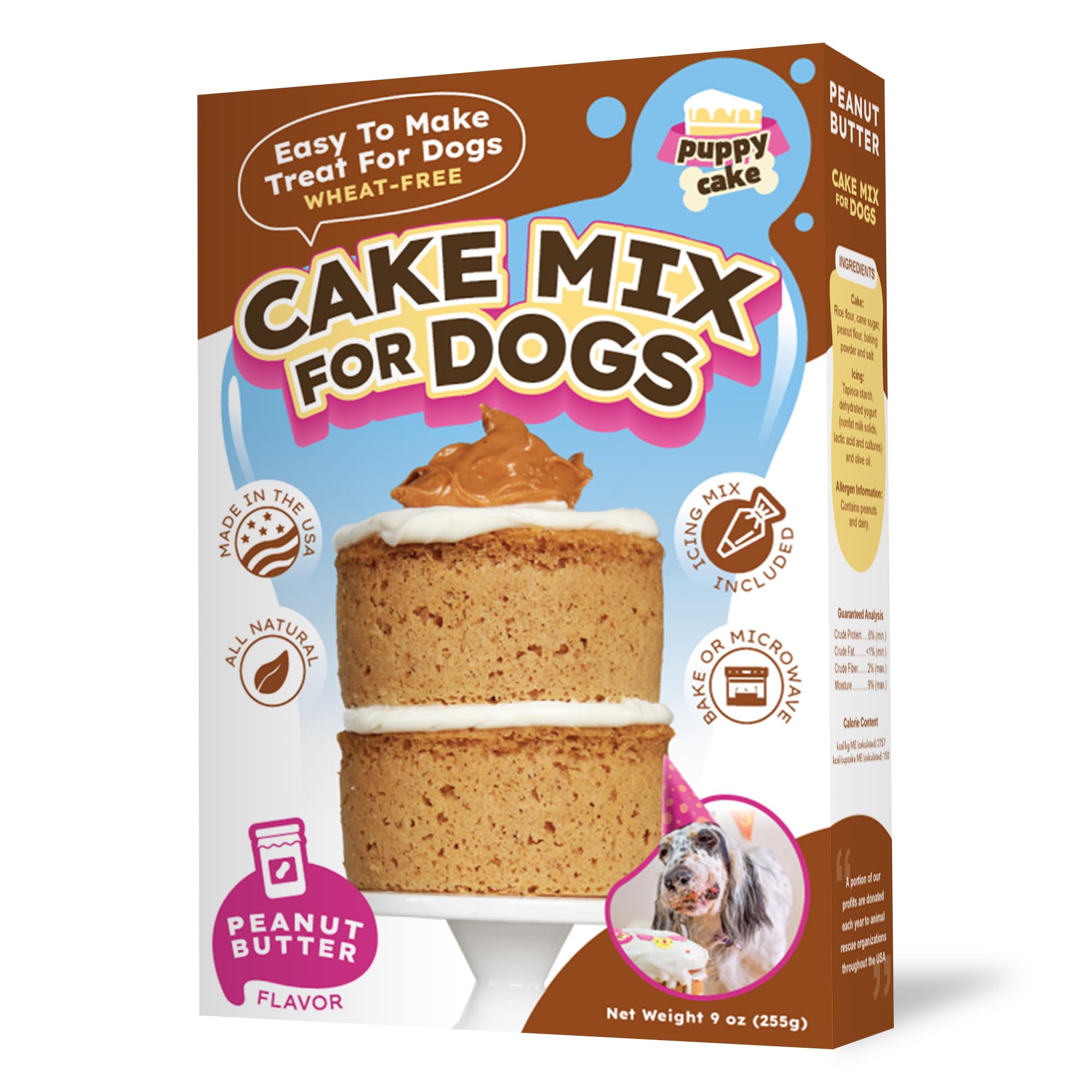 Puppy Cake gateau-anniversaire-chien-beurre-cacahuete, parfait pour l'anniversaire de votre chien.