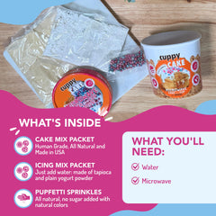 Pupfetti colorés sur Puppy Cake pour chien