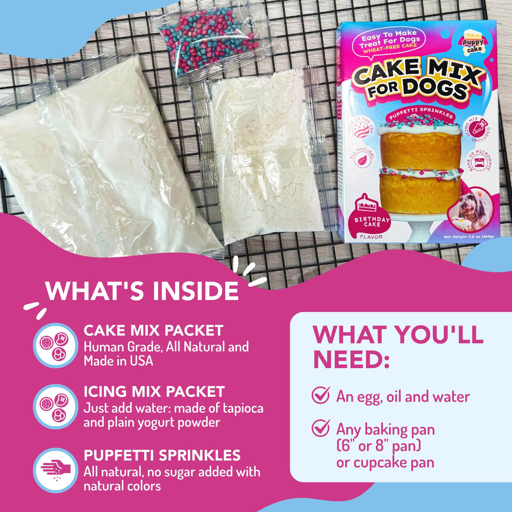 Puppy Cake Pupfetti sprinkles colorés pour fête.