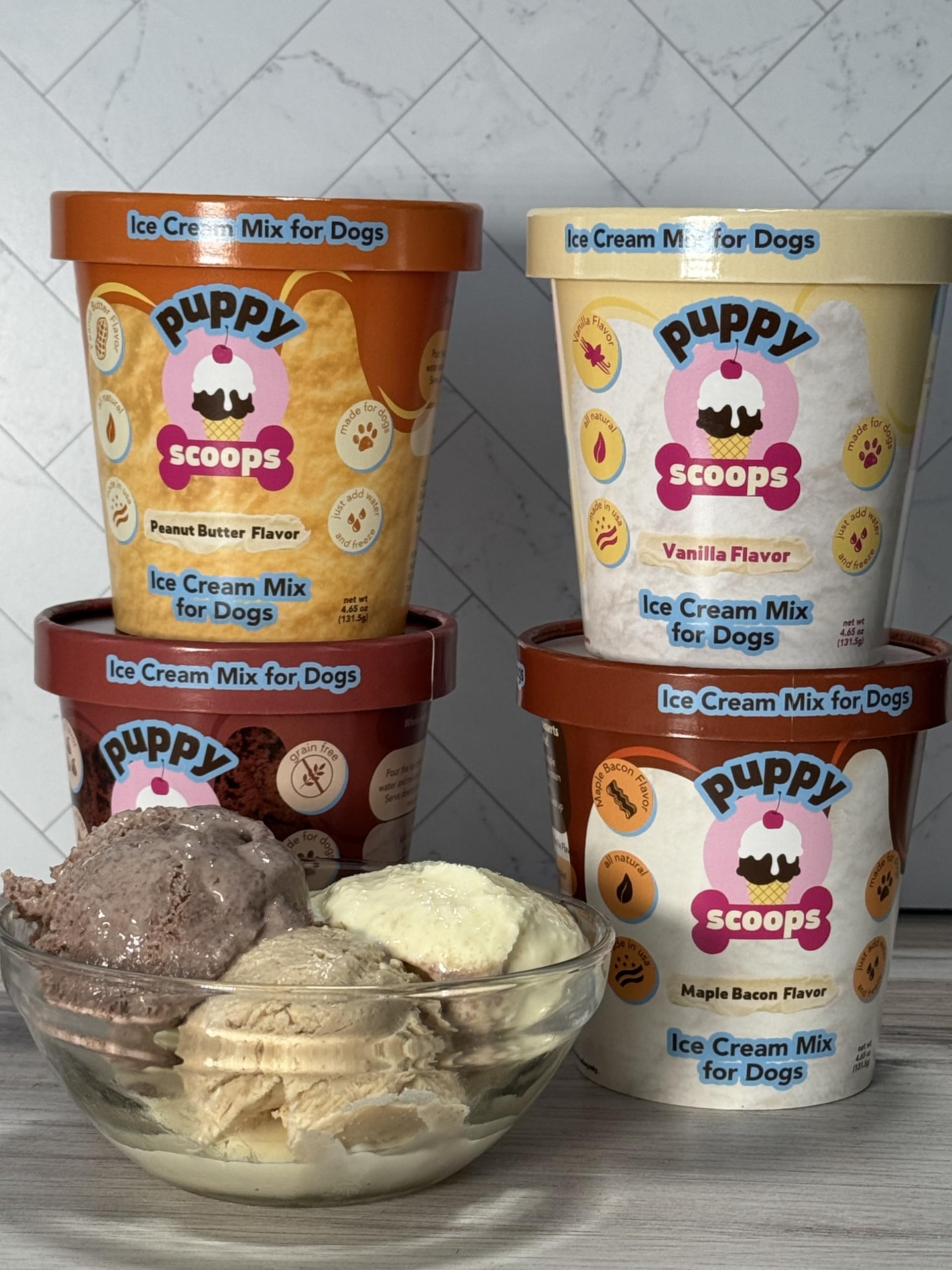 Puppy Scoops – Glace pour chien avec ingrédients réels et naturels.