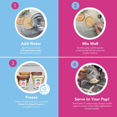 Puppy Scoops gobelet-glace : congélation facile, portions pratiques.