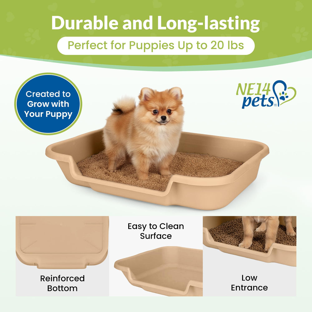 PuppyGoHere litiere plage sable grand format adapté jusqu'à 9 kg.