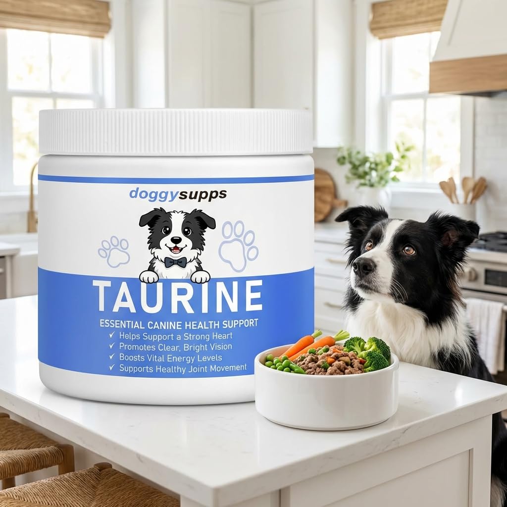 Cuillère doseuse de Doggy Supps Taurine Powder pour doser clairement.