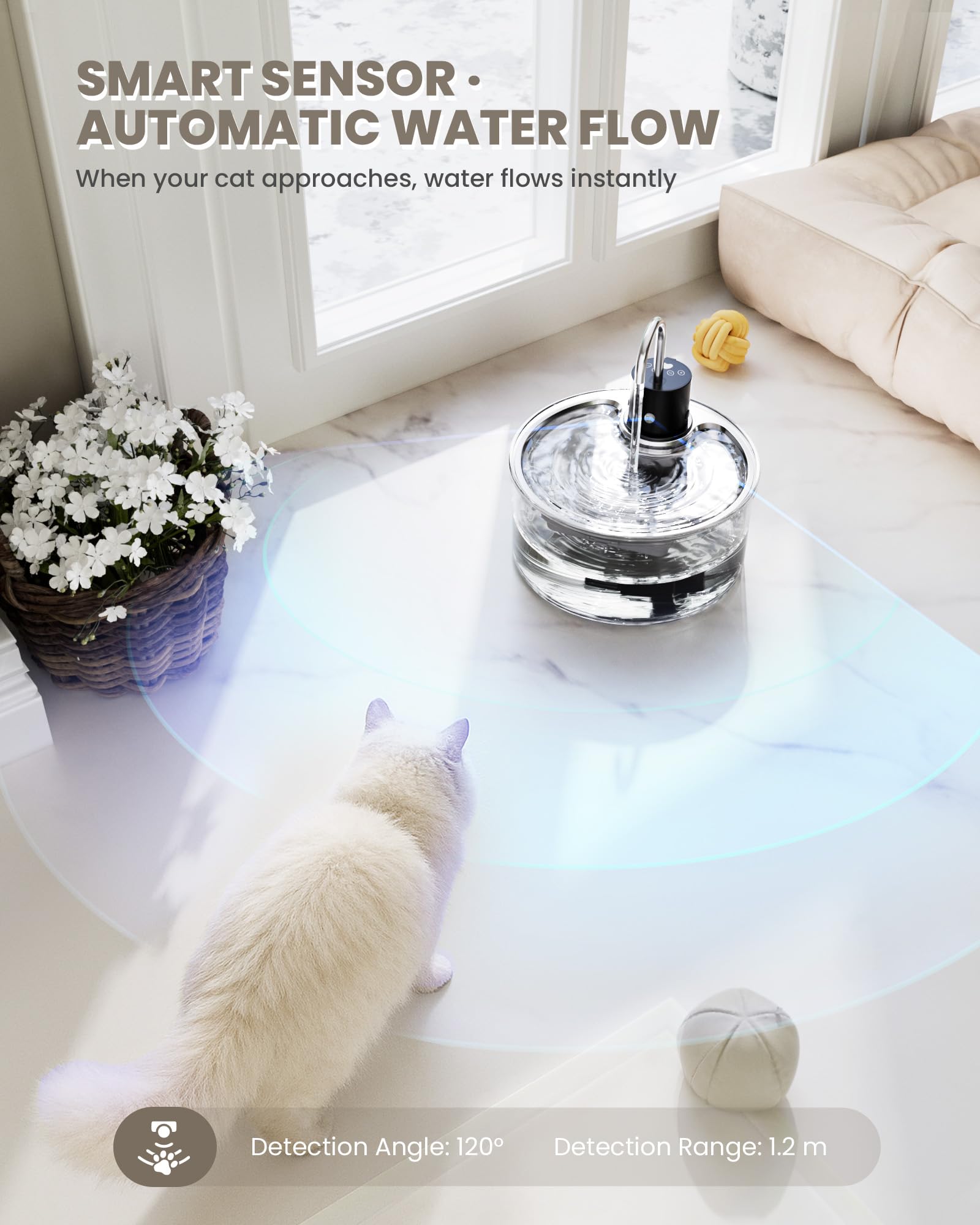 Puppyspout fontaine-chat-verre-decoration-diy: personnalisez l’apparence avec des décorations sans poussière.