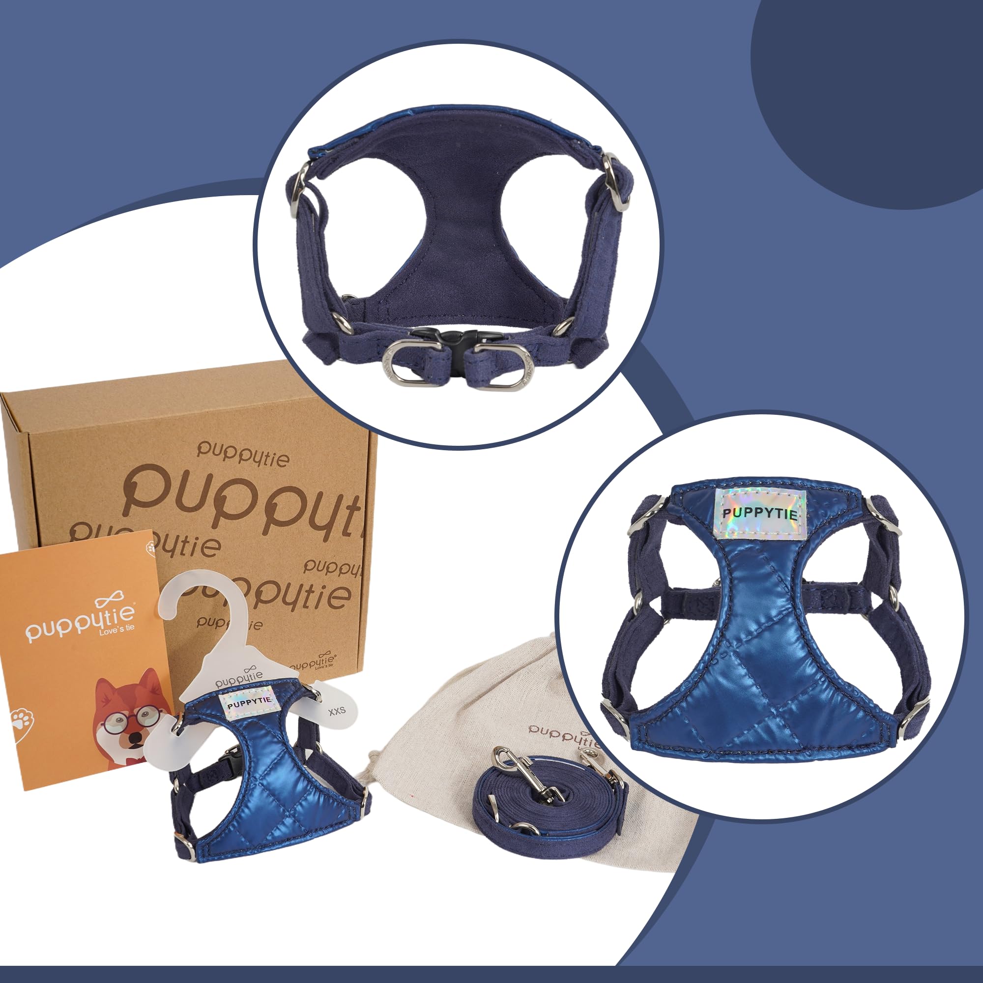 Boucle ronde ajustable Puppytie assure un ajustement sûr pendant l'exercice.