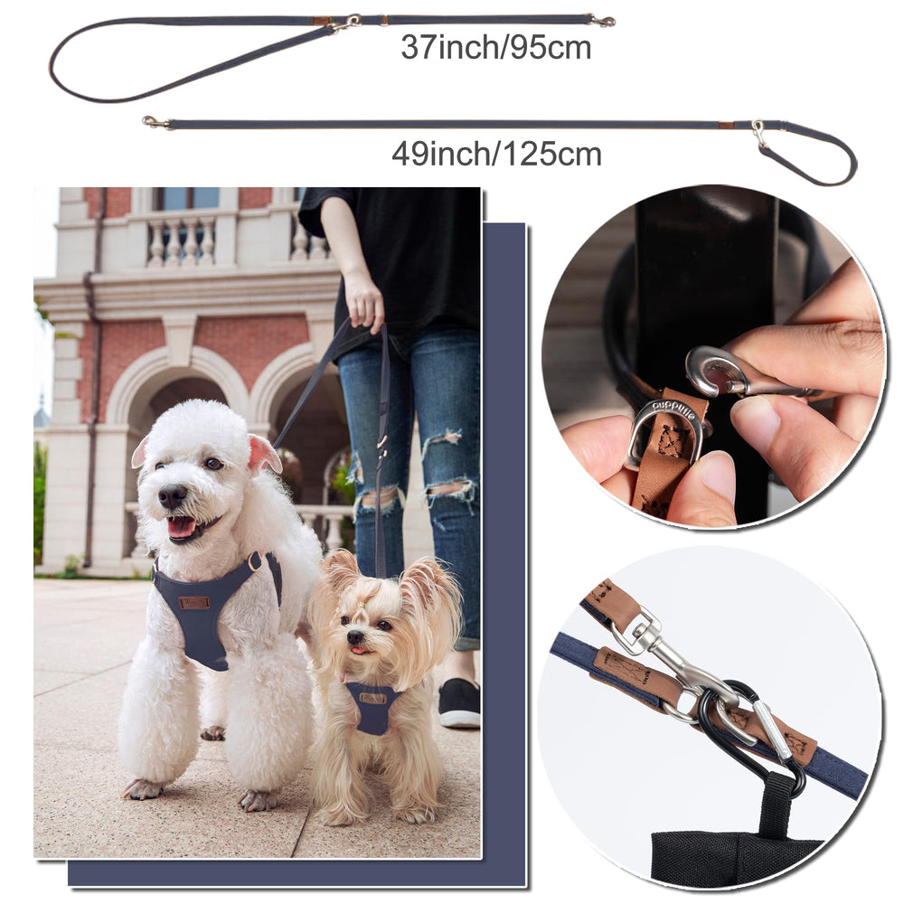 Détail du système de réglage arrondi Puppytie, tenue sûre pendant l'exercice.