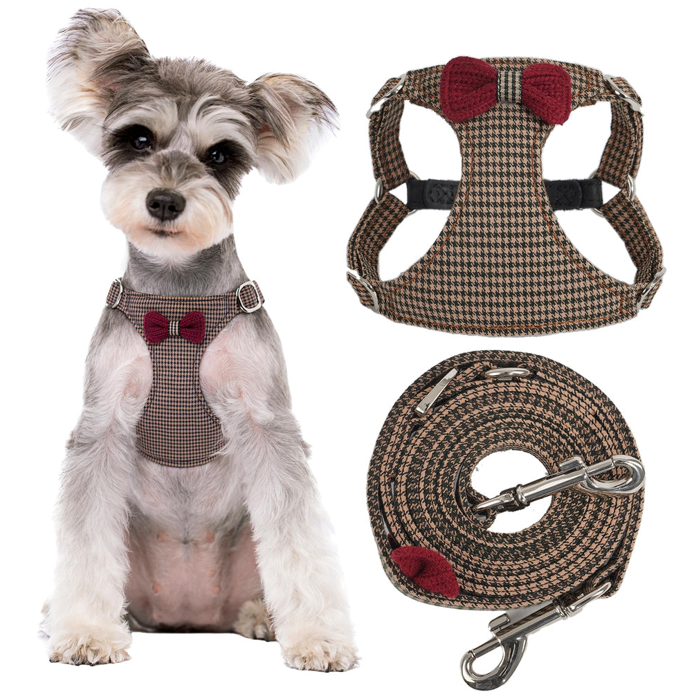 Harnais Puppytie anti-tirage pour chien moyen, léger et confortable pour promenades.
