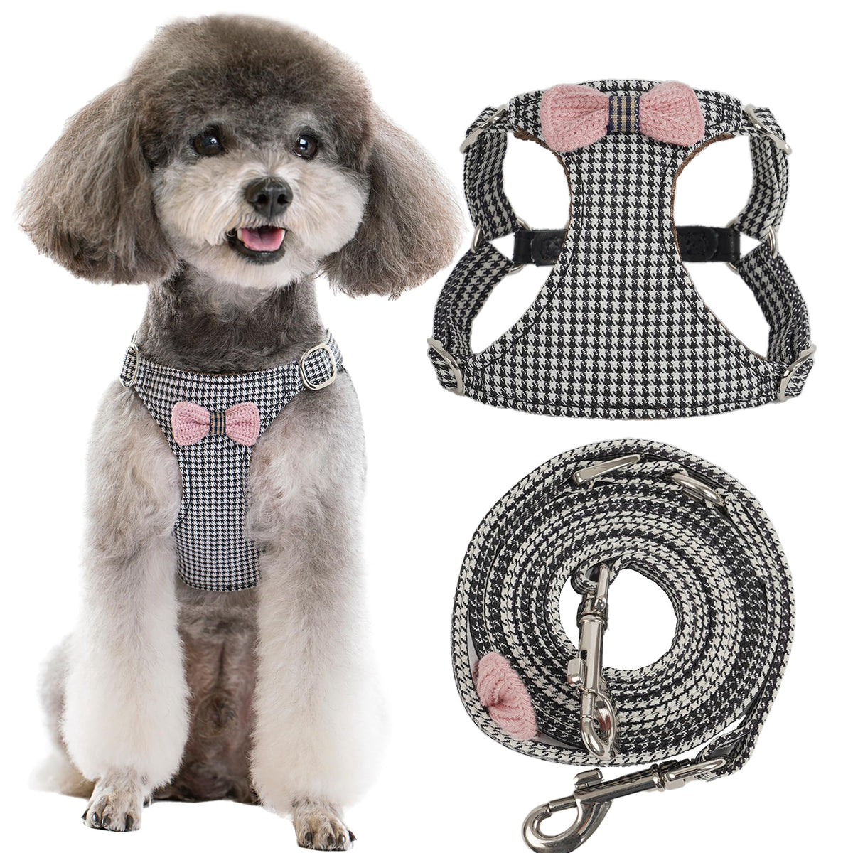 Harnais Puppytie anti-tirage XS avec boucle arrondie pour ajustement sûr.