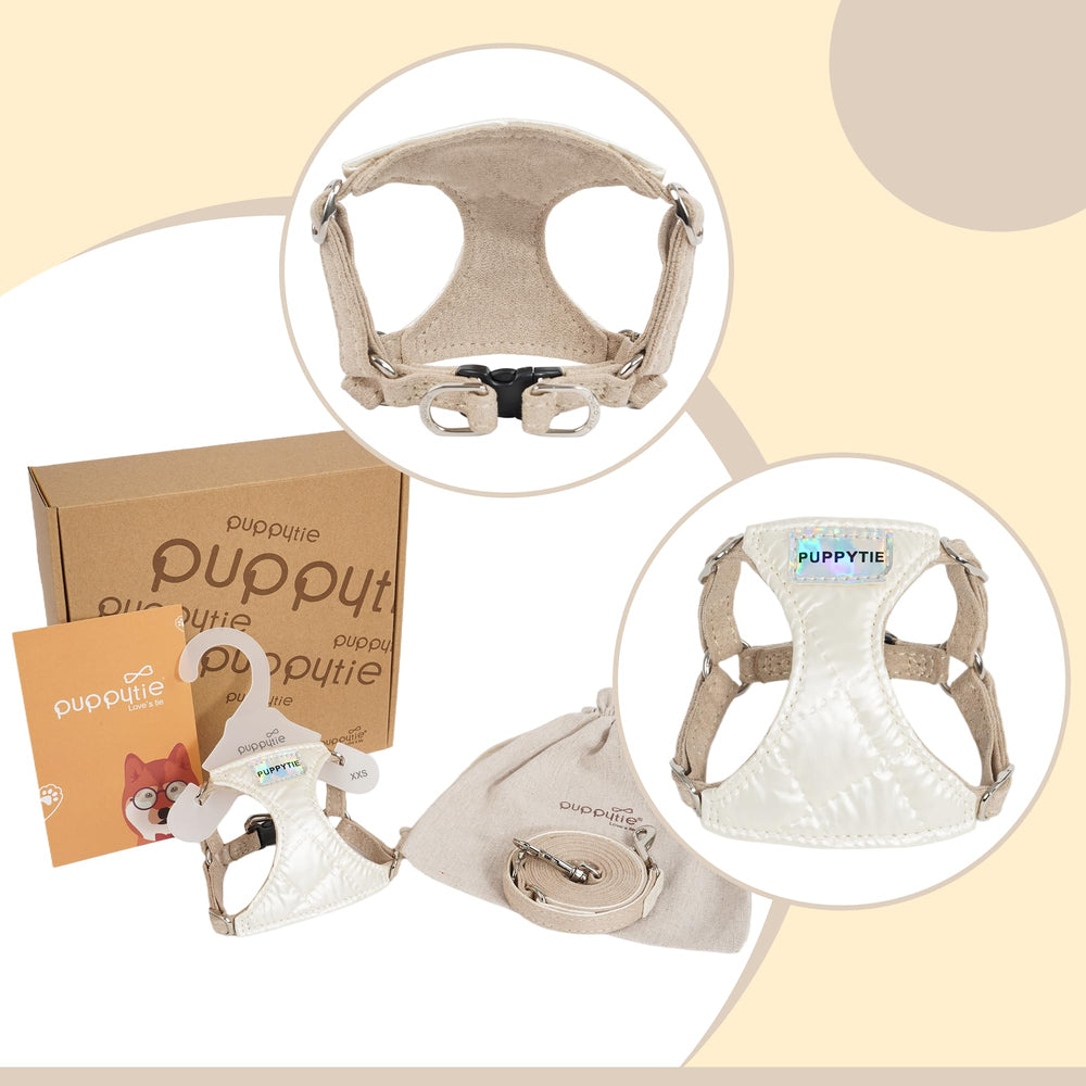 Harnais Puppytie confortable en tissu doux et respirant pour la peau du chien.