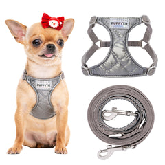 Harnais Puppytie sans traction avec poignee et longe, promenade plus sûre.