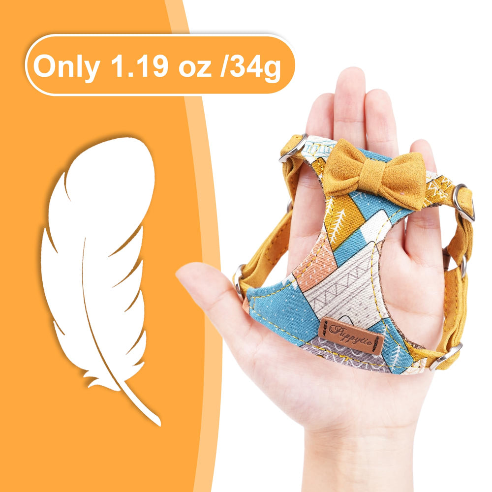 Puppytie harnais poids plume XS, idéal pour les petites sorties quotidiennes.
