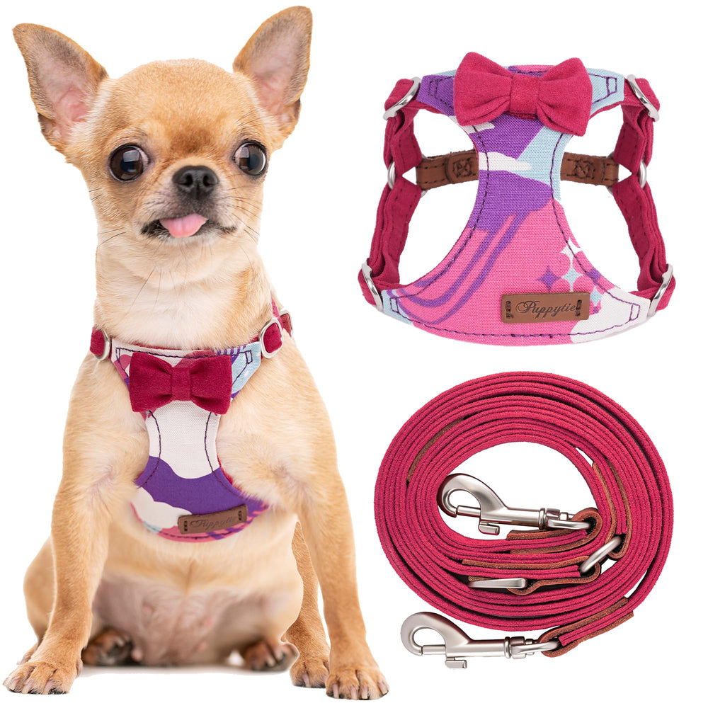 Harnais Puppytie sans tir XS léger et confortable pour petits chiens.