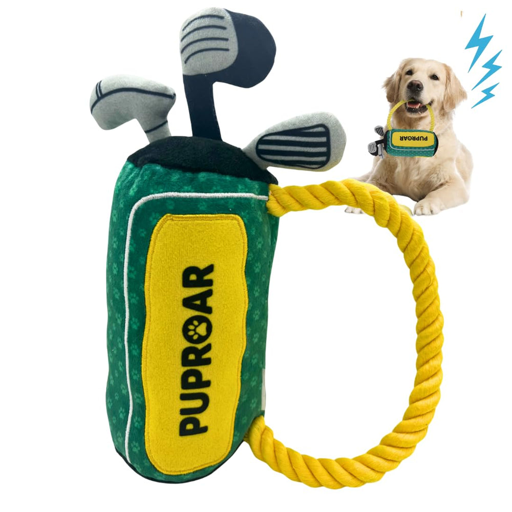 Jouet PUPROAR Golf avec corde, idéal pour rapporter et tirer.