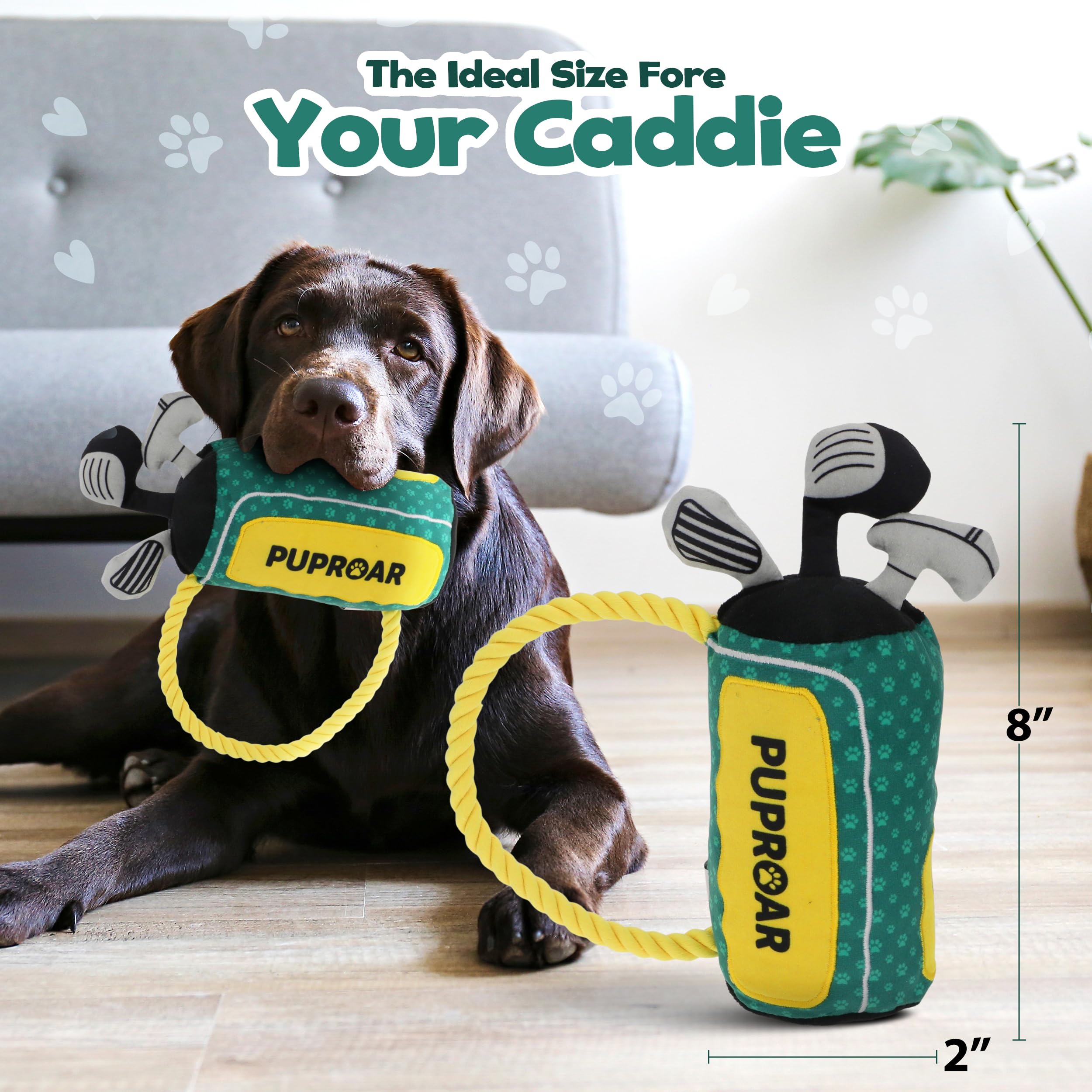 Jouet PUPROAR Golf adapté aux chiens de grande taille.