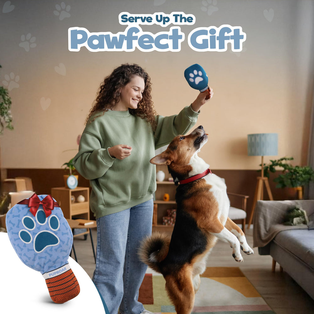 Jouet PUPROAR chien: peluche sonore et stimulante pour le jeu.
