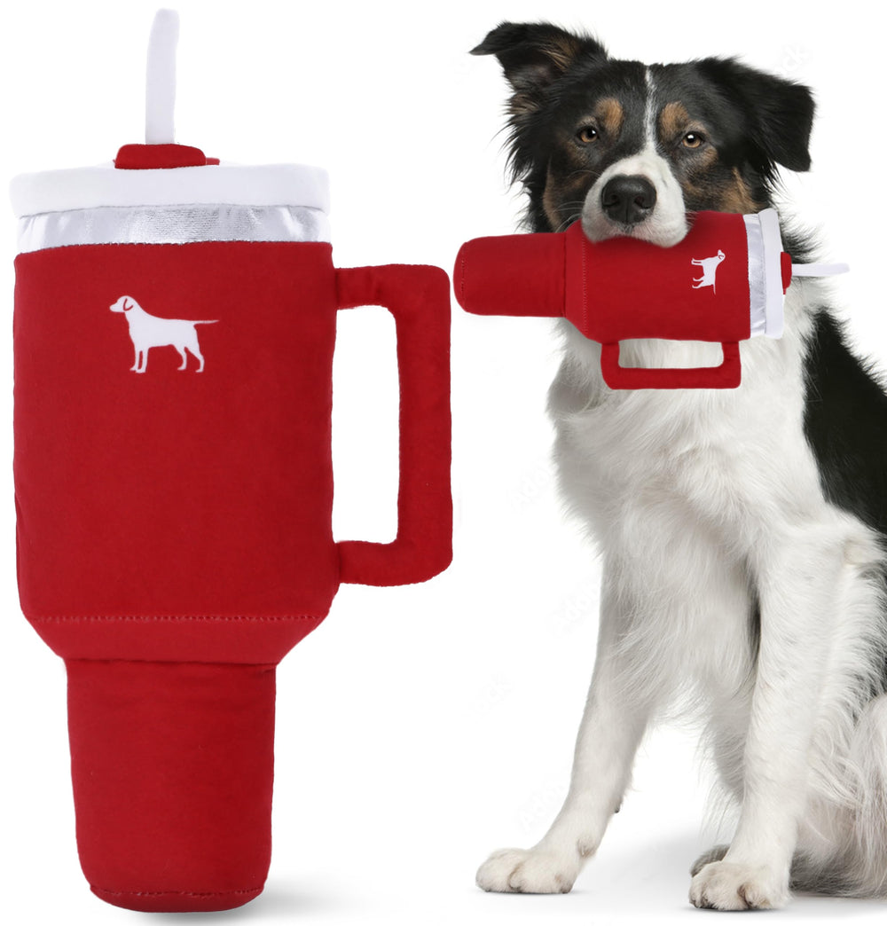 PUPROAR gobelet peluche pour chiot rose, idéal pour câlins et jeux.