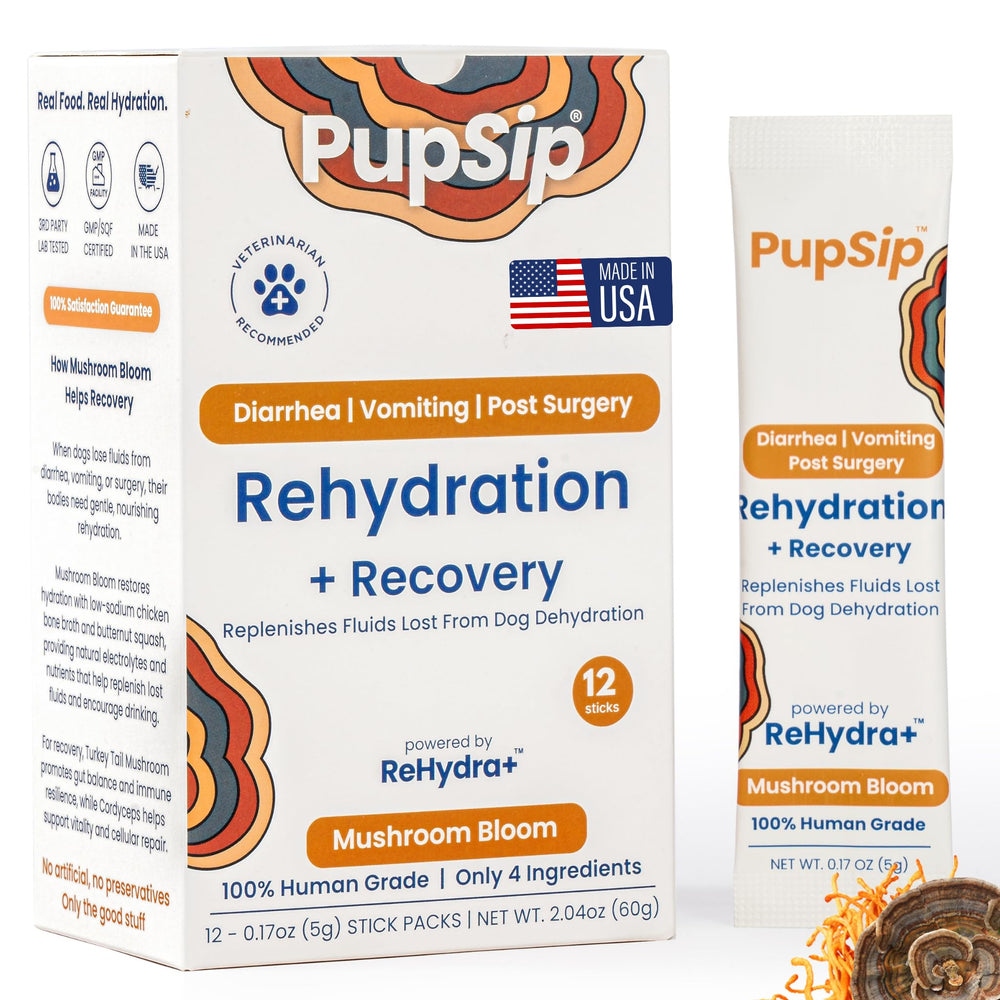 PupSip hydratation eau chiens: encourage l'hydratation lors de maladie.