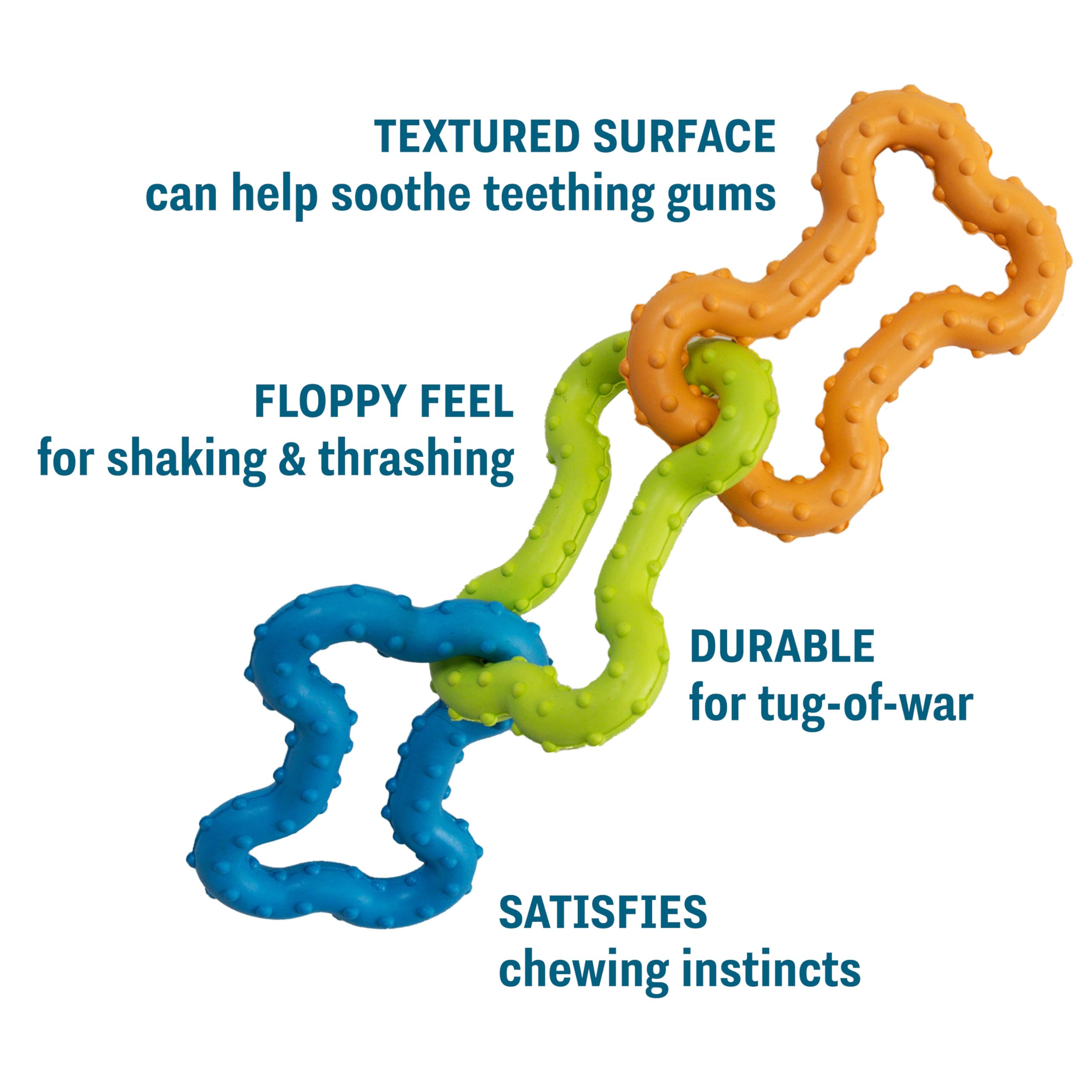 Pupstages Bone Tugz—conception flexible, leger, pour jeux interactifs avec petits chiens.
