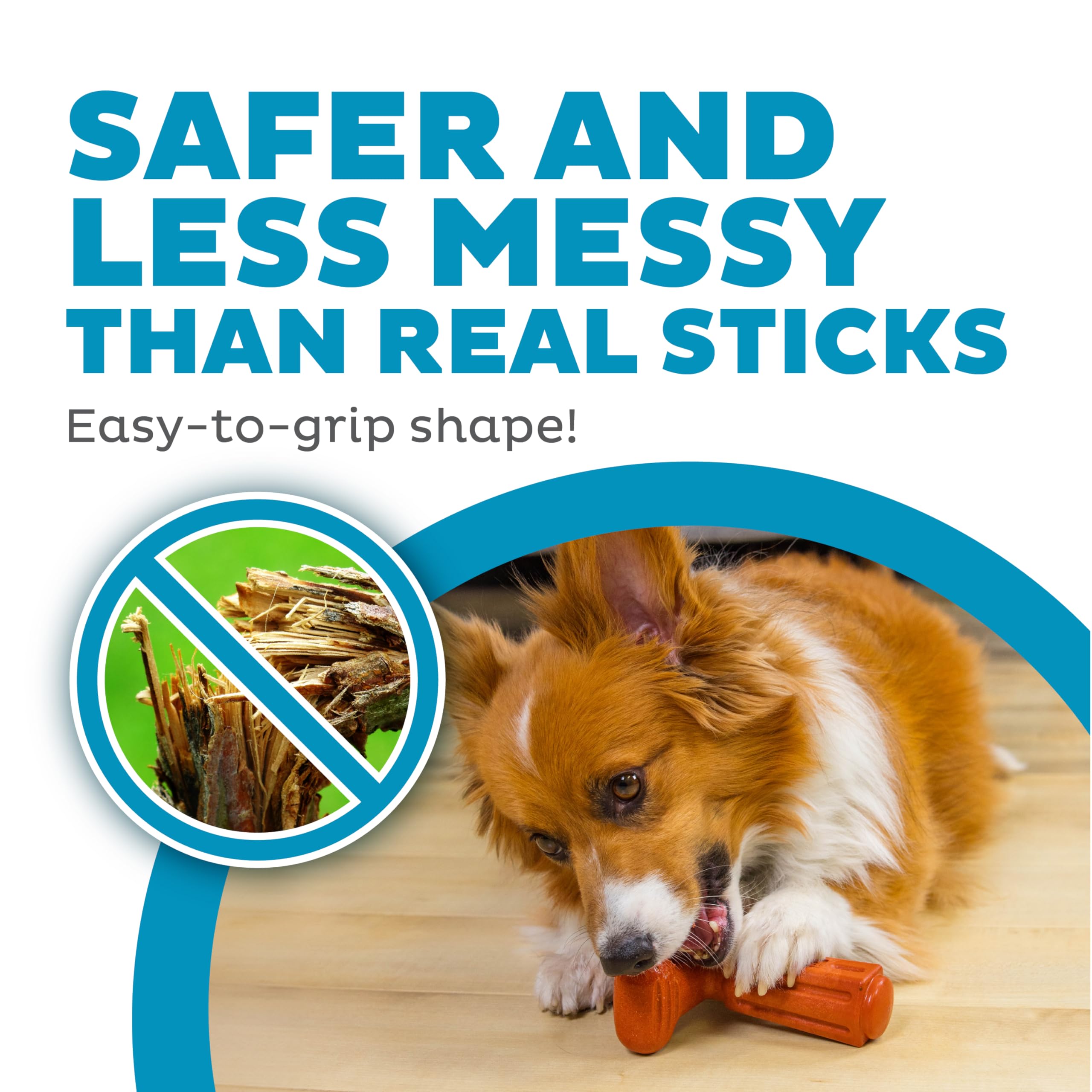 Pupstages Dogwood: rainures nettoient les dents pendant la mastication.