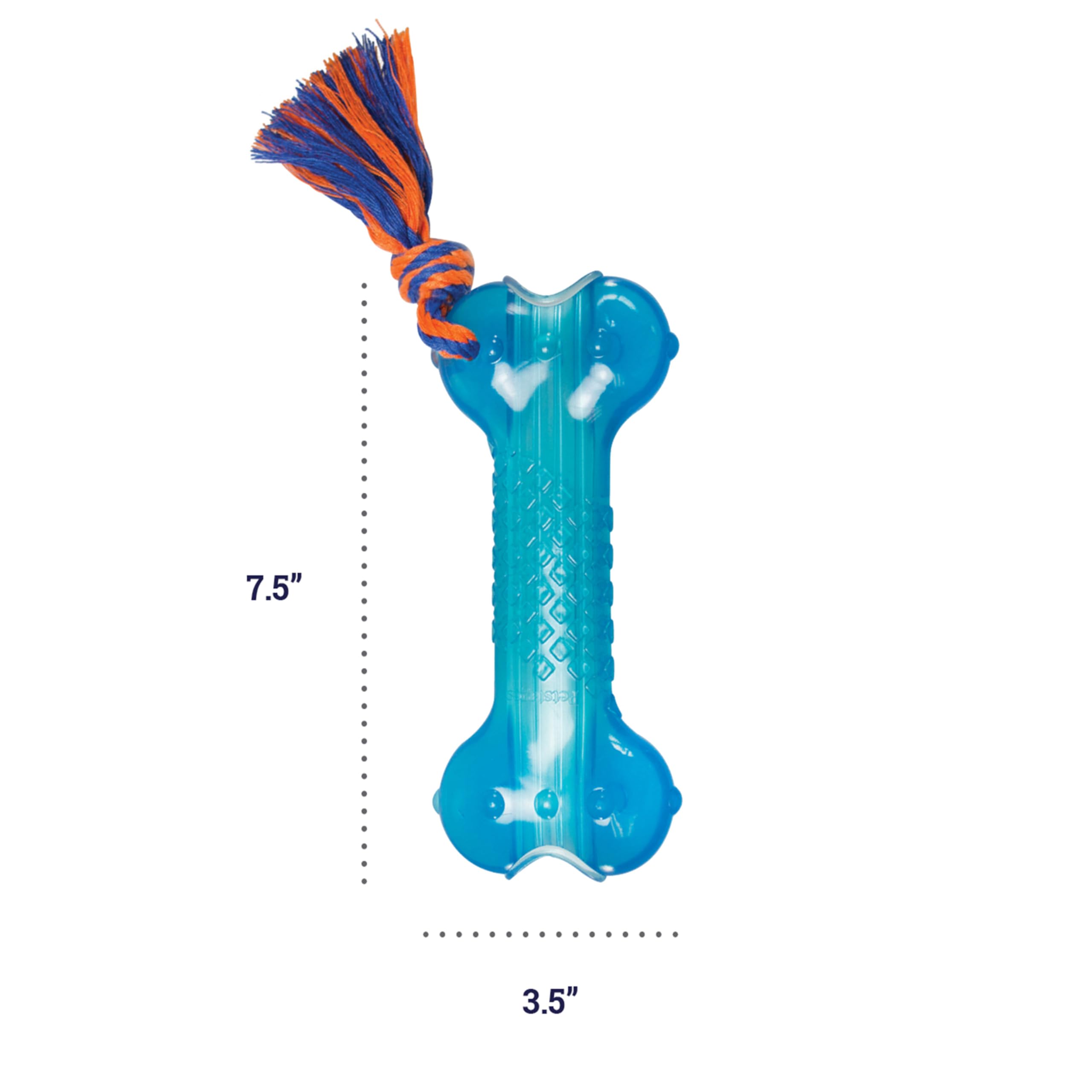 Orka Bone bleu royal, jouet solide et sécurisé.