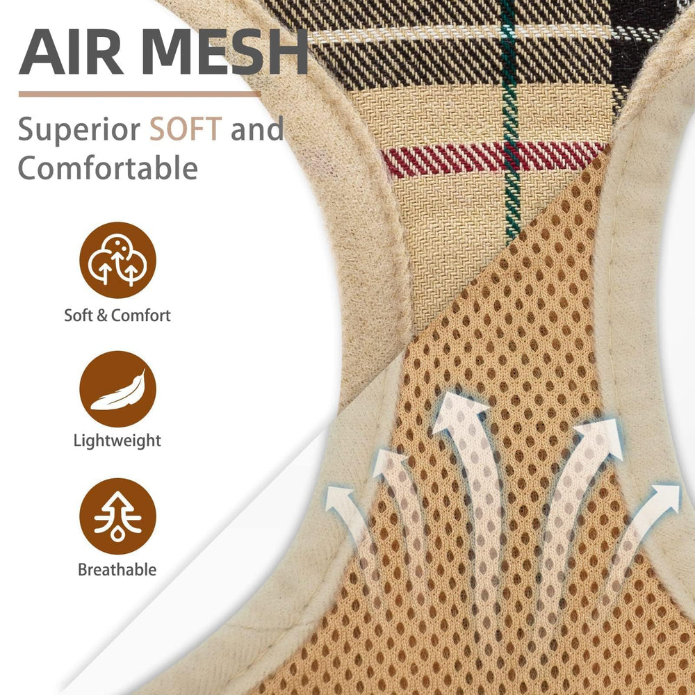 Laisse assortie PUPTECK beige, pratique et légère.
