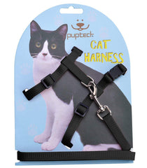 Harnais PUPTECK ajustable sur chat, confort pendant la balade.