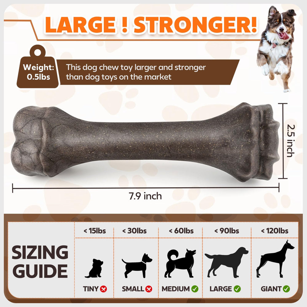 PUPTILY jouet mordant durable, idéal pour chiens de grande taille et mors puissants.