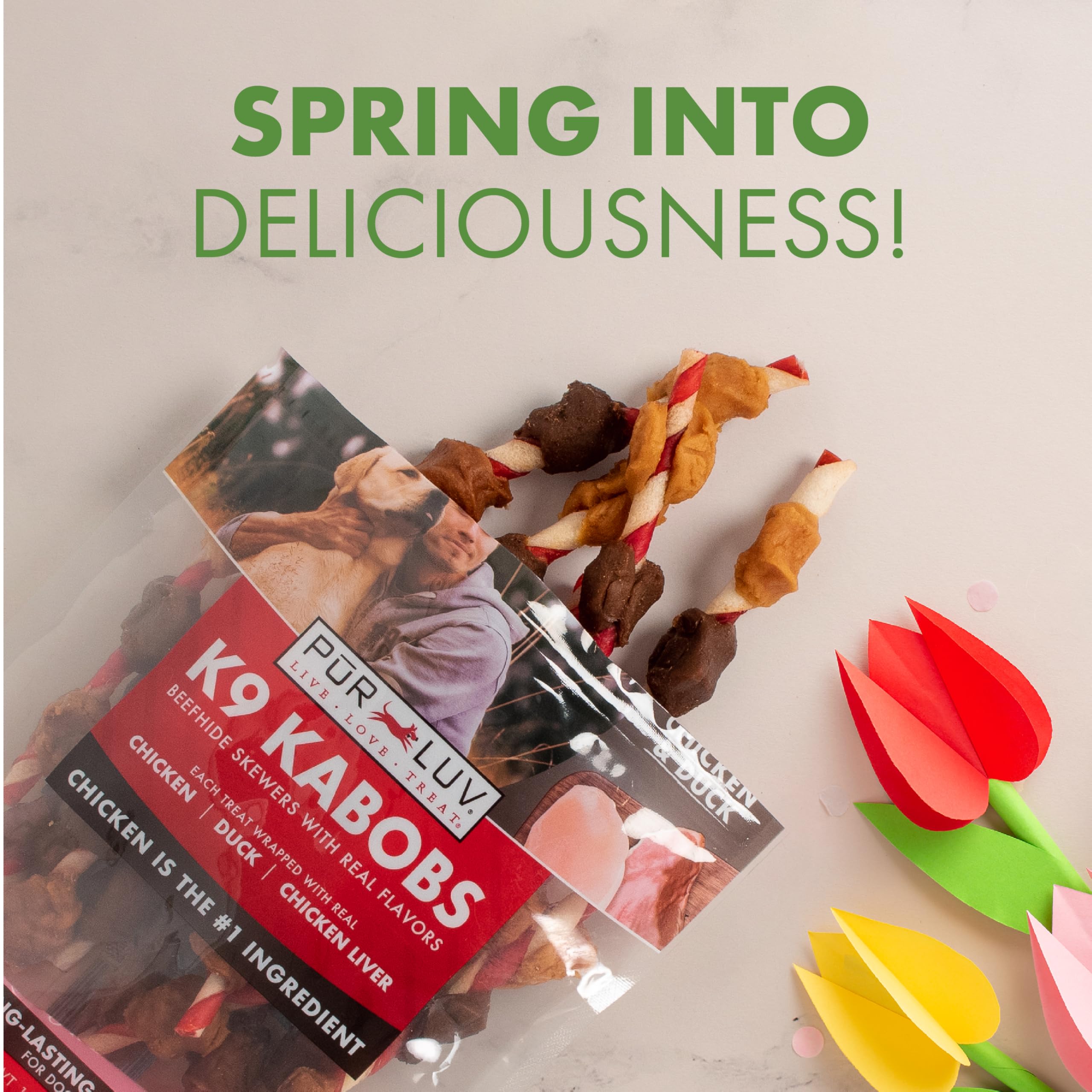 Pur Luv K9 Kabobs patate douce, texture facilement digestible.