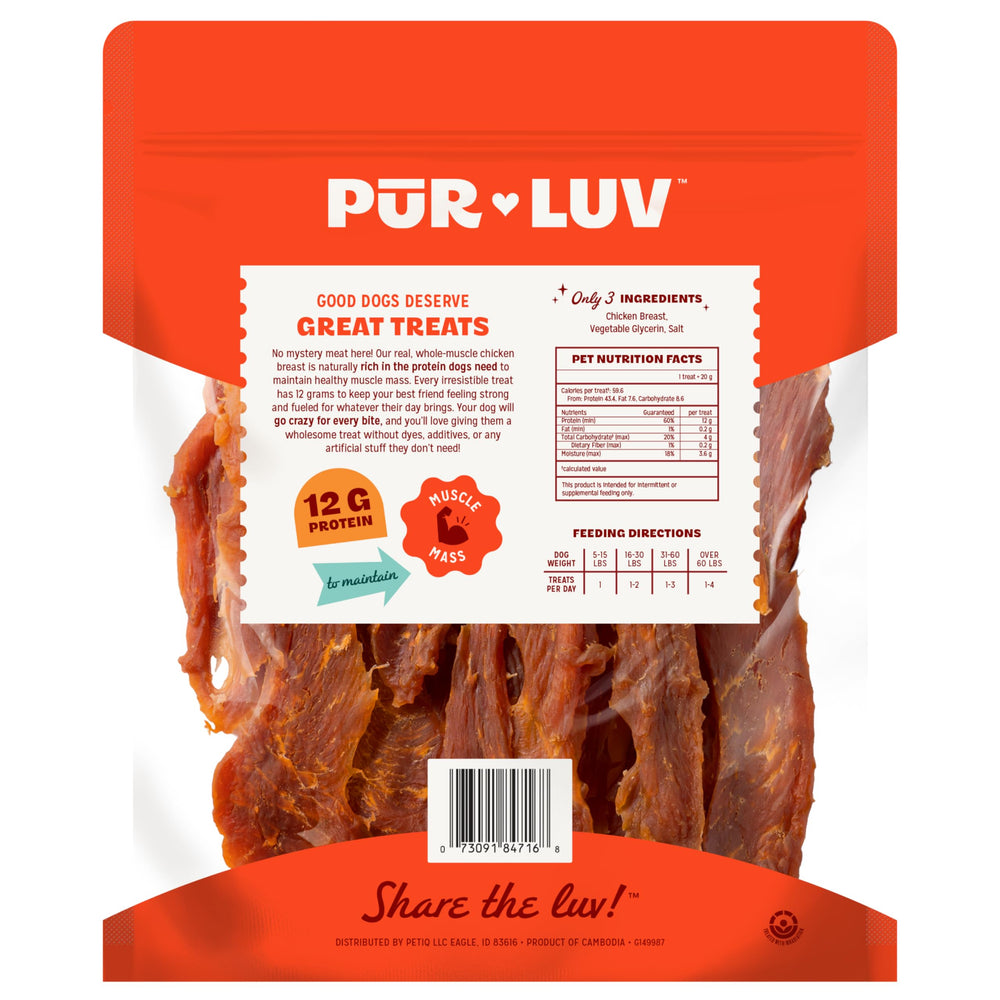 Pur Luv récompense d'entraînement, friandise de poulet appréciée par les chiens