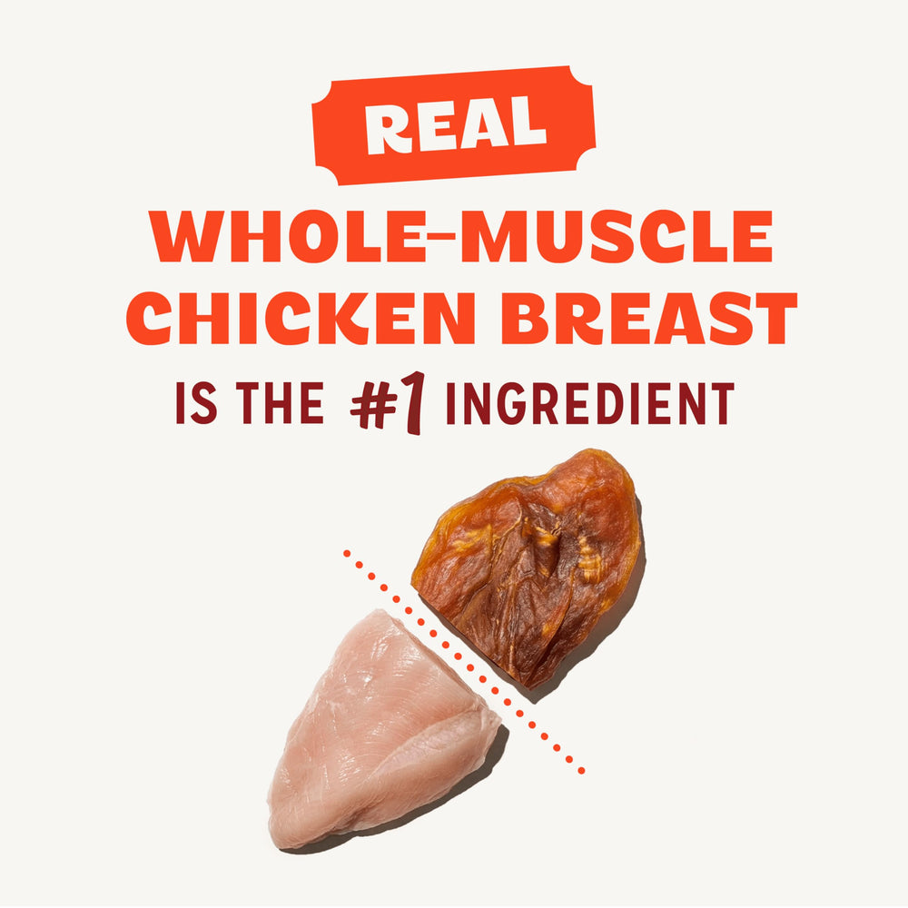 Pur Luv texture friandise poulet, tranches fines faciles à casser
