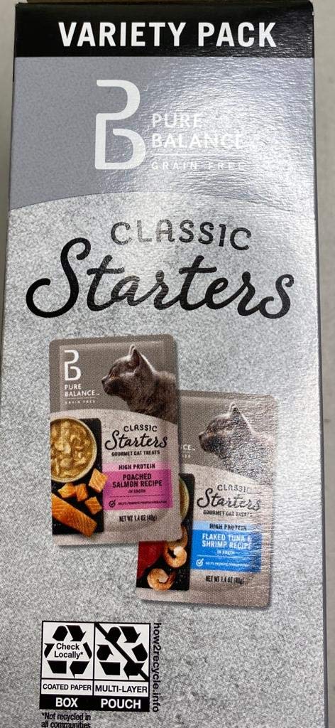 Pure Balance friandises sans céréales pour chat, emballage clair, idéal pour entraînement et dégustation.