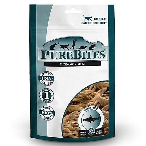 Pure Bite Minnow séché: paquet 2 paquets, récompense pratique pour le chat.