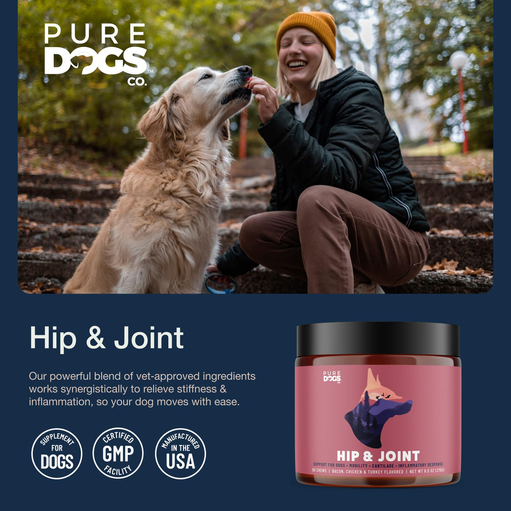 PURE DOGS CO. Goût bacon-poulet-dinde, réconforte le chien lors de la dégustation quotidienne.