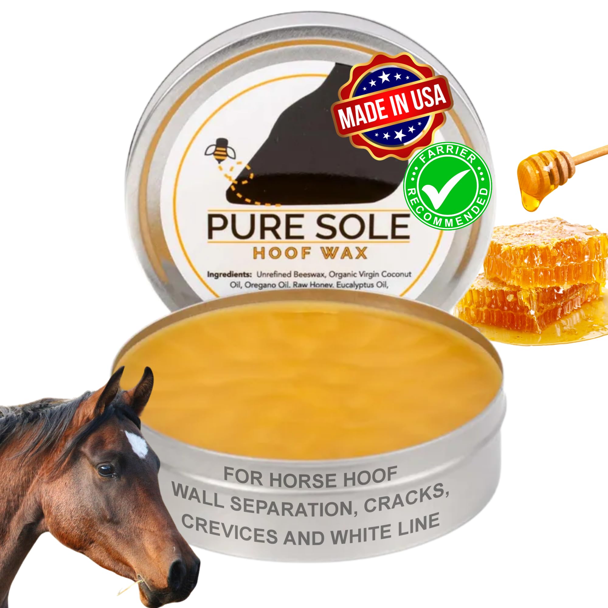 Pure Sole : traitement des fissures du sabot grâce à une cire naturelle.