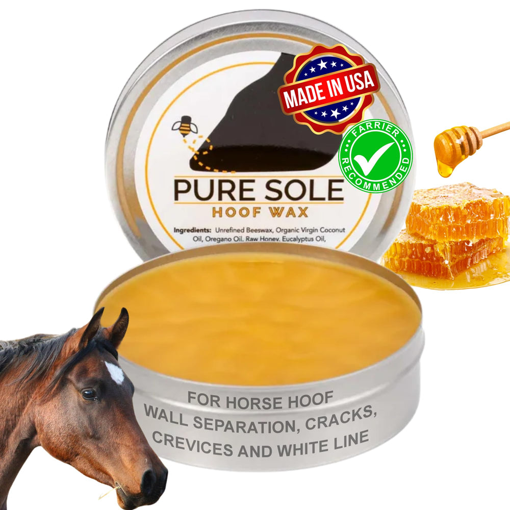 Pure Sole : traitement des fissures du sabot grâce à une cire naturelle.