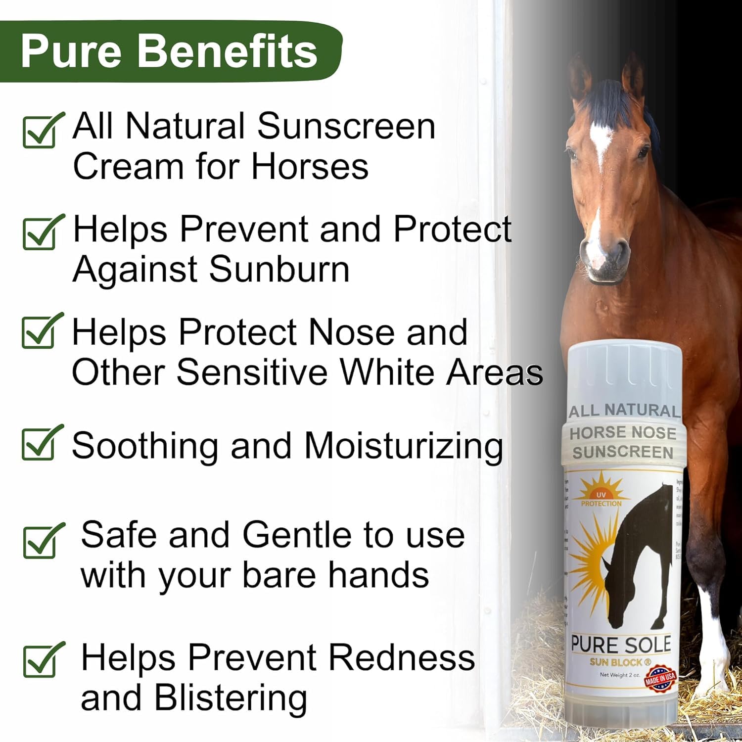 Pure Sole Sun Block Cream autour des yeux, application sans irritation.