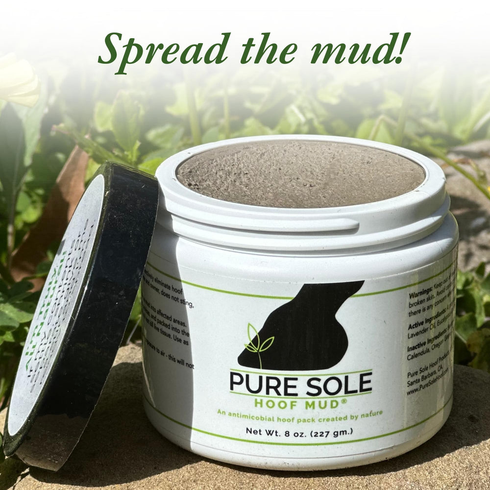 Pure Sole Hoof Mud — adhère durablement au sabot pour une protection continue.