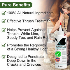 Pure Sole Poudre sabot prévention maladie ligne blanche pour sabots sains