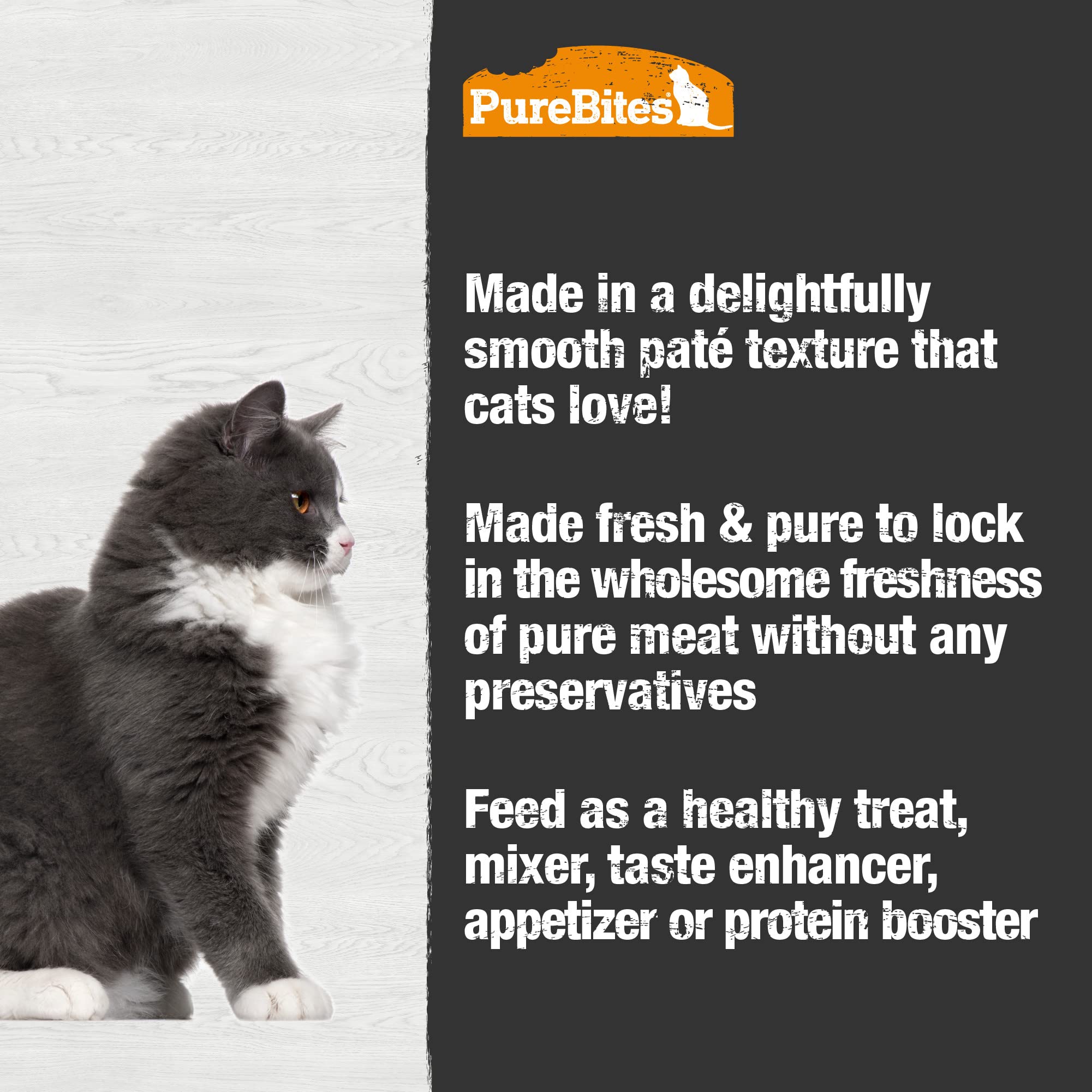 Boîte de 12 PureBites Pâté de Canard pour chat, pratique.