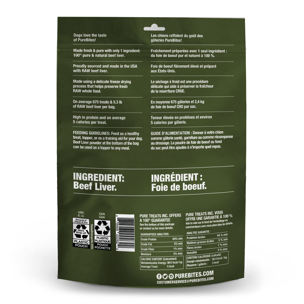PureBites emballage 26oz — sac recyclable et pratique au quotidien