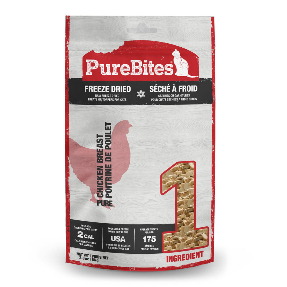 PureBites emballage poulet poitrines seche pour recompense pratique et fraiche pour chat