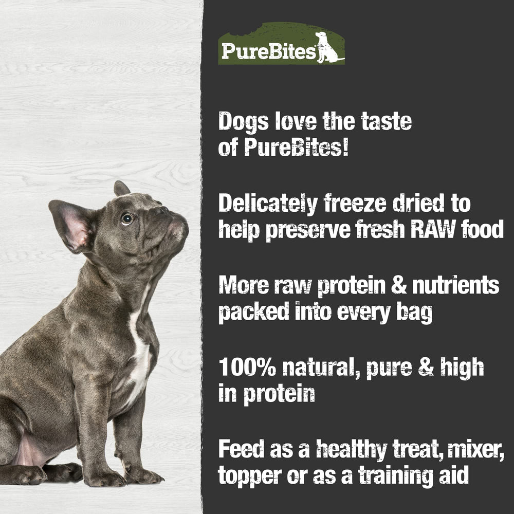 PureBites Foie de bœuf lyophilisé, arôme appétissant qui attire les chiens.