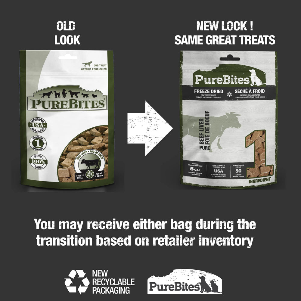 PureBites ingrédient-simple boeuf-liver — pratique et clair pour l'alimentation