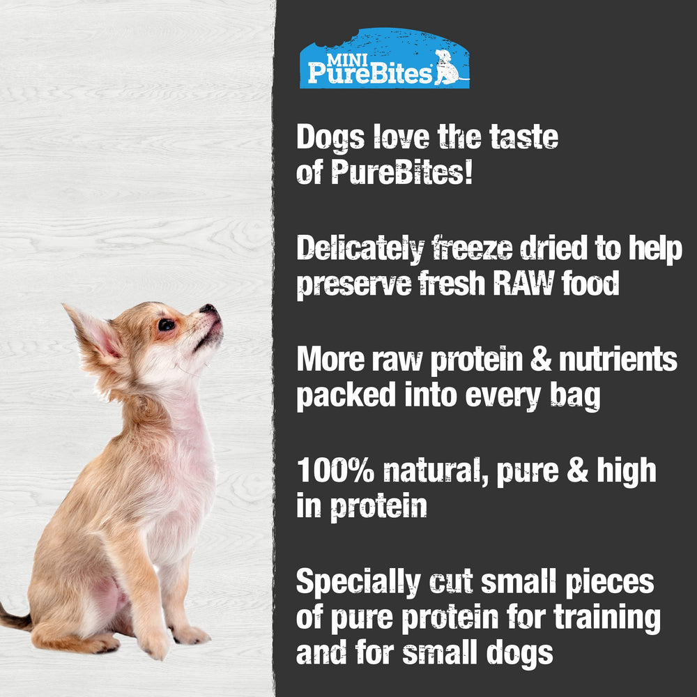 PureBites Mini Lamb Liver – ingrédient unique adapté à un régime restreint.