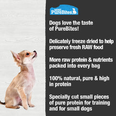 PureBites Mini Lamb Liver – ingrédient unique adapté à un régime restreint.
