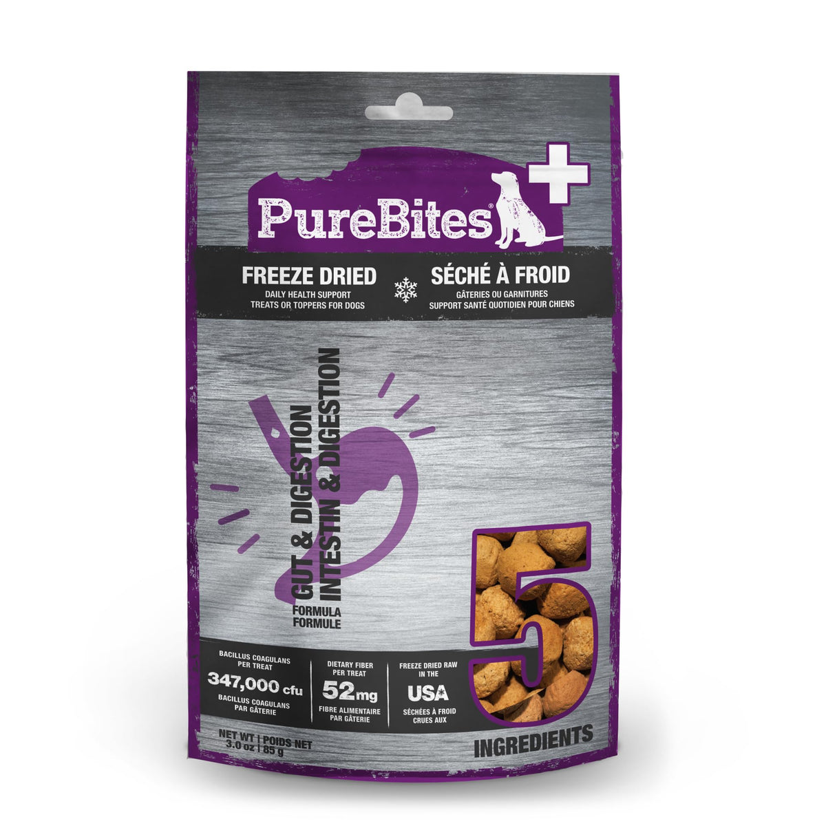 Friandises PureBites+ au poulet et citrouille, soutien digestif